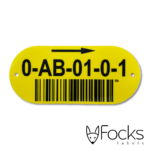 Barcode sticker van vinyl, met full colour bedrukking