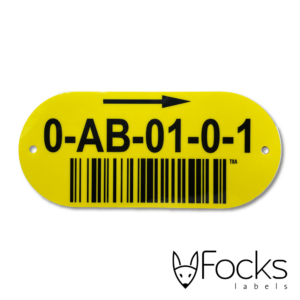 Barcode sticker van vinyl, met full colour bedrukking